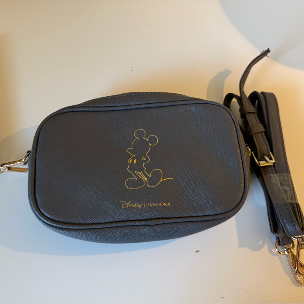 Disney Black Crossbody Bag with Gold Accents